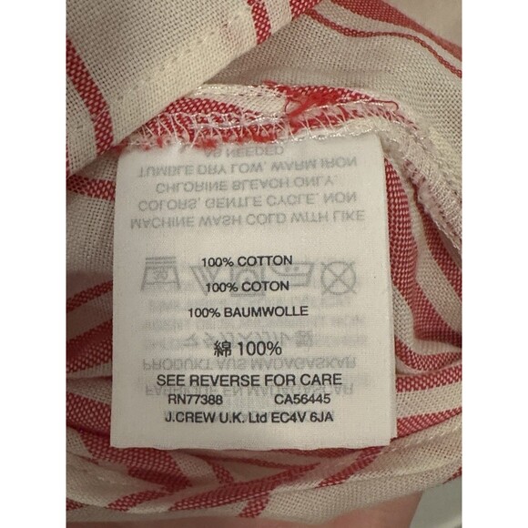 Madewell Side-Tie Tank Marcia Stripe J1128 Size Large 100% Cotton Beachy Light - Picture 7 of 8